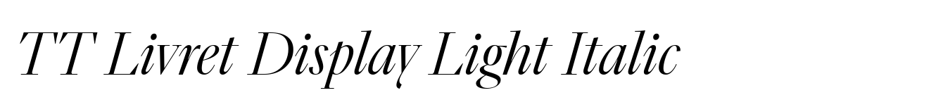 TT Livret Display Light Italic